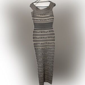 Chic Black and Cream Women's Pencil Skirt